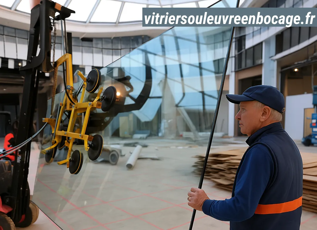 Remplacement de vitrine magasin Souleuvre en Bocage